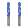 1/4" Solid Carbide Drill Bits, 2Pcs Carbide Drill Bit Set with Blue Nano Coating, Metal Drill Bit Set for Hardened Steel Cast Iron Alloy Copper, High Precision CNC Drilling Tool Preferred Choice - size: 1/4 in