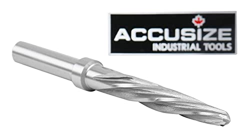 Accusize HSS Construction Reamer, 3/8 in, 3-Flat Shank, 0522-0038 - size: 3/8 in