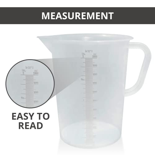 Plastic Graduated Measuring and Mixing Pitcher, 2000ml - size: 2 Liter