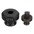 HARFINGTON Hydraulic Hole Punch Die 11mm Precise Round Hole Electric Punching Kit for MHP-20 JP-20, Burgundy & Black - size: 11mm