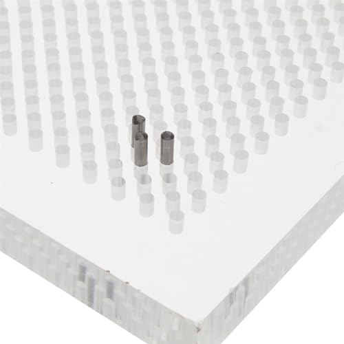 The Beadsmith Wig Jig Olympus Lite – Wire Elements – Acrylic Square Jig 3” x 4”, 238 Holes, 10 Removable Metal Pegs – Tool for Making Wire Components and Jewelry Designs - size: 3" x 4" Square Jig