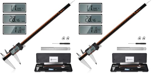 HARDELL Digital Caliper 12 Inch, Micrometer Calipers with Large LCD Screen (Pack of 2) - size: 12 Inch (Pack of 2)