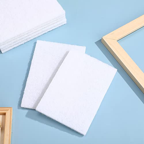 Eaasty 20 Pcs White Scrubbing Pad Non Scratch Scouring Pads, 5 x 7 Inch - size: 5 x 7 Inch