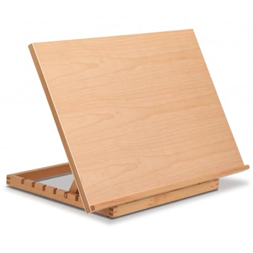 17" x 25" Extra Large Tabletop Easel, Adjustable Beechwood Desk Easel - size: 17"x25"