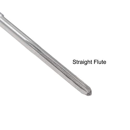 uxcell 2.4mm Chucking Reamer, HSS Cobalt M35 Lathe Machine Reamer D4 4 Straight Flutes, Round Shank Milling Cutting Tool, for Stainless Steel Alloy Copper Metal - size: 2.4mm