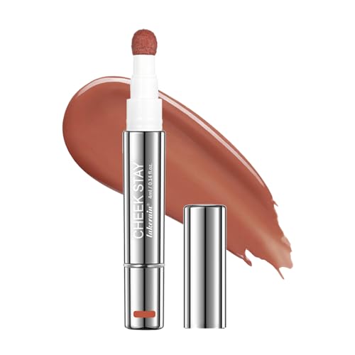 Liquid Blush for cheeks, High Pigment Buildable Long Lasting Blush Cream for radiant flushed cheeks, Natural Dewy Finish (#5 Warm brick, 1 PC) - color: #5 Warm brick