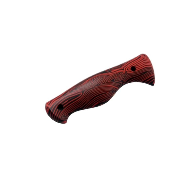 1-Piece G10 Knife Handle Material Block - 5 Color Damascus Pattern Options for DIY Knife/Gun Handle Crafting. 5.1"x1.7"x0.3" Precision Cut (Black&Red) - color: Black&Red