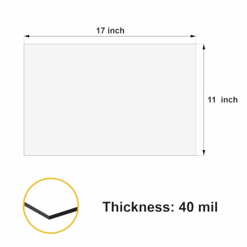 2 Pack, White Adhesive Metal Sheets-11” x 17”, Big Ferrous Sheet for Magnets Receptive, 40 Mil Thin Flexible Rubber Steel Plat, Magnetic Miniatures Organization - color: White, size: 11"x17"