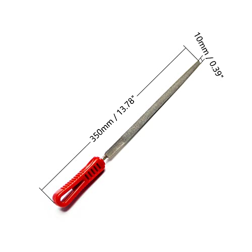 Utoolmart Diamond File 10 Inch Triangular Diamond Coated Plastic Handle Han - size: 10 inch triangle file