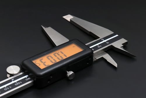 Accusize Digital Caliper, 12 in/300 mm Yellow LCD, Metric/Inch - color: Yellow LCD, size: 12" / 0-300mm
