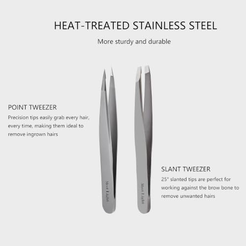 Pointed Tweezers for Women Facial Hair, Ingrown, Splinters, Glass Removal