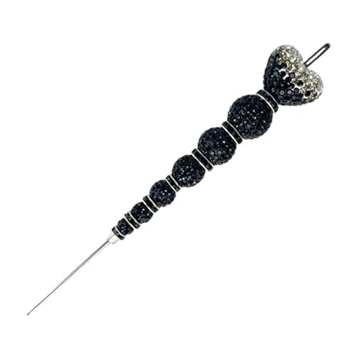 Crystal Rhinestone Decorating Scriber Tool, Sugar Craft Needle for Cake and Cookie Icing, 5 Colors Blue, Pink, Black, Red, Green (Black) - color: Black
