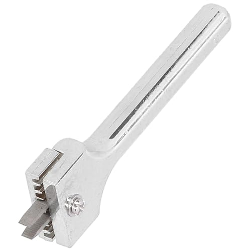 Adjustable Fork Puncher 2 Prong Leather Hole Punch Magnetic Button Installation Tool Tool(Silver)