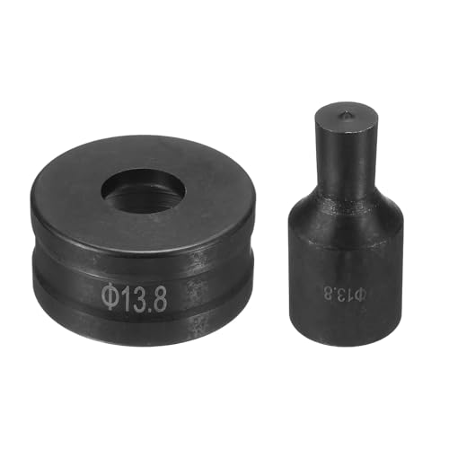 HARFINGTON Hydraulic Hole Punch Die Φ13.8mm Round Hole 40Cr Steel Electric Punching Kit for CH70 Electric Punching Machine, Black - size: Φ13.8mm