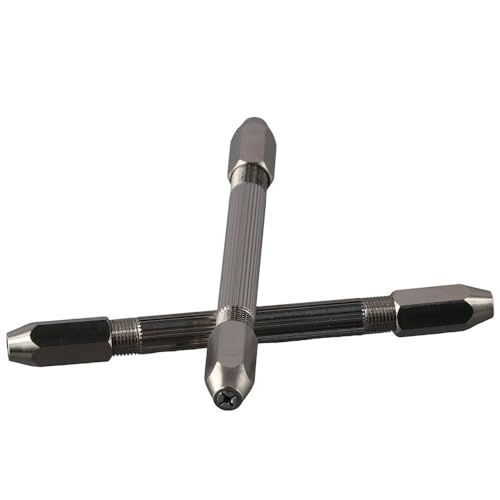 2 pcs Hex Hand Drill Pin Vise, Double Ended Micro Drill Bit, Manual Hand Drill Tool for Jewelry Making Watch Repair