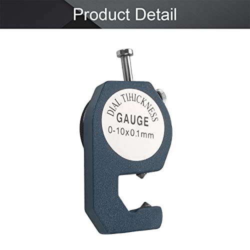 Utoolmart Dial Thickness Gauge, 0-10mm Cusp Head, 0.1mm Accuracy - size: 0-10MM straight tip