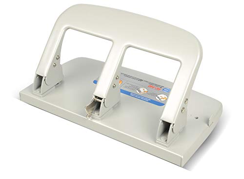 Carl, Medium-Duty 3 Hole Paper Punch, 40 Sheet Punch Capacity, Metallic, Model:HC-340