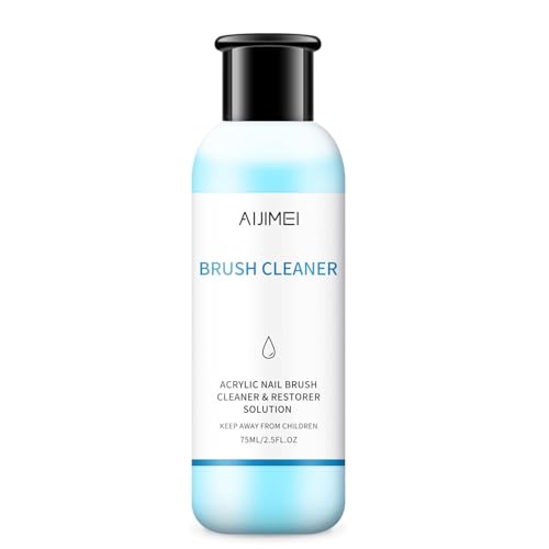 Acrylic Nail Brush Cleaner 2.5FL.OZ 75ML Acrylic Brush Cleaner Liquid Acrylic Nail Brushes Nail Art Tools for Salon Home Use Acrylic Paint Brush Cleaner-75ml - color: 75ml