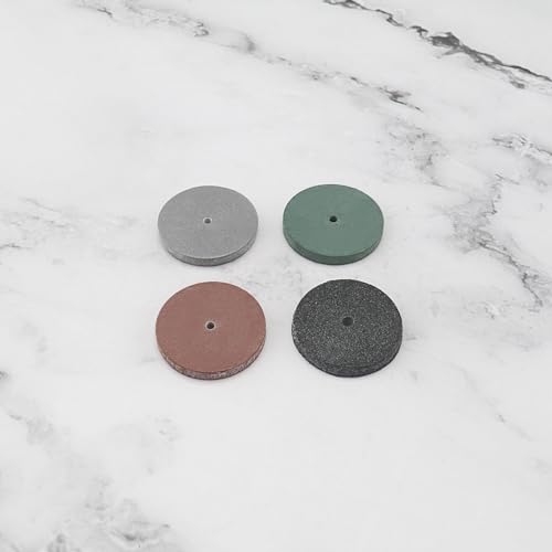 The Lord of the Tools Set of 52 22mm Polishing Wheel Assortment with 2.35mm Mandrel Shank Rubber Polishing Discs Kit for Jewelry Making Dental Laboratories Model Makers Woodworking