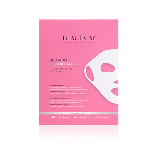 Reusable Silicone Face Mask for Skincare, Sheet Mask Holder for Face, Medical Grade Silicone Mask Locks in Serums & Moisture, Washable, Reusable & Travel Friendly