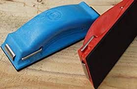 Time Shaver Tools Preppin’ Weapon Ergonomic Sanding Block, for Wet and Dry Sanding! Easy to Load, Plain Paper Sander! Red And Blue (2 Pack) - color: Red and Blue