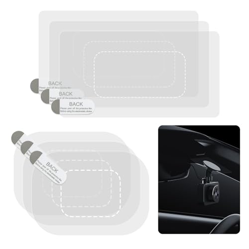 Dashcam Windshield Sticker, Sturdy CAR HUD Screen Sticker Film Easily Prevent Scratching & Falling, Durable and Reusable Windshield Applicator for On Dash Cam (6)