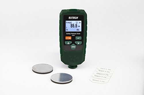 Extech CG206 Coating Thickness Tester - Dual Technology Paint Depth Gauge for Ferrous & Non-Ferrous Metals - USB PC Connectivity, 1500 Reading Memory, Calibration Kit Included