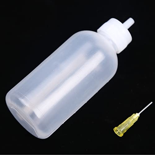 20pc 30ml & 50ml Precision Tip Applicator Bottles Kit - 10 Plastic Squeeze Bottles & 10 Black Syringe Caps for Liquid, Glue, Oil, Acrylic Paint - size: 30ml50ml-20pcs