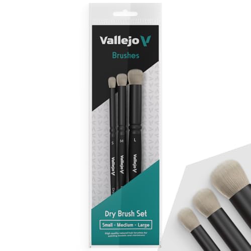 Vallejo - Dry Brush Set, Natural Hair Detailing Brushes - color: Dry Brush Set