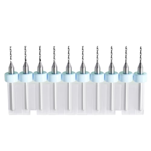 10PCS 0.7mm Tungsten Carbide Shank Micro Drill Bits for PCB - size: 0.7mm (CED)