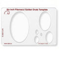 Fibonacci 6" Oval Drawing Template, Golden Ratio Stencil - style: 6" Ovals