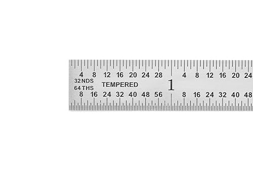 PEC Tools 6 Inch Flexible Metal Rule -5R Graduation, Made in USA - color: Carbon Steel-Flexible, size: 6"