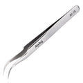 Precision Tweezer, Upgraded Fine Tip curved, High-end Stainless Steel - style: Fine Tip Curved (4.72in)
