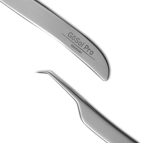 Pro Blackhead Tweezers, Precision Slant Tip for Blackhead Extraction - color: Black Leather Case