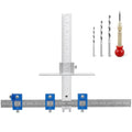 Metal Cabinet Hardware Jig, Punch Locator Drill Guide,Wood Drilling Dowelling Guide for Installation of Handles Knobs on Doors and Drawer, Cabinet Template Tool for Handles and Pulls