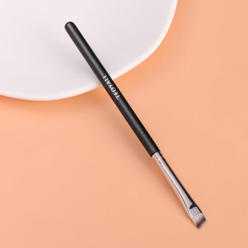 TEOYALL Flat Angled Eyeliner Brush, Thin Slanted Brow Brush for Powder Gel - style: Angled Liner