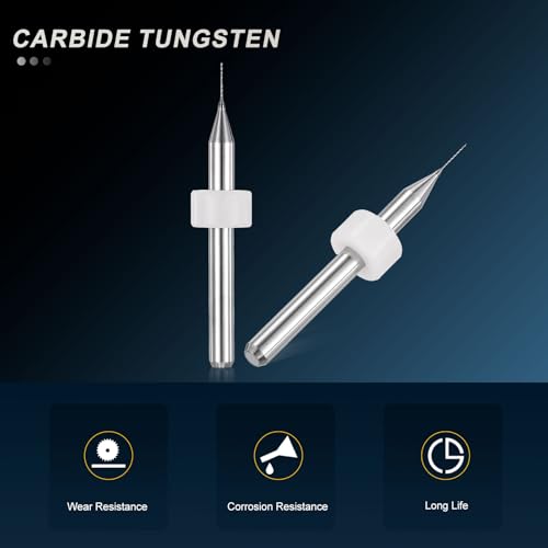PATIKIL 20 Pack 0.2mm Micro Drill Bits Carbide Tungsten Steel - size: 0.2mm