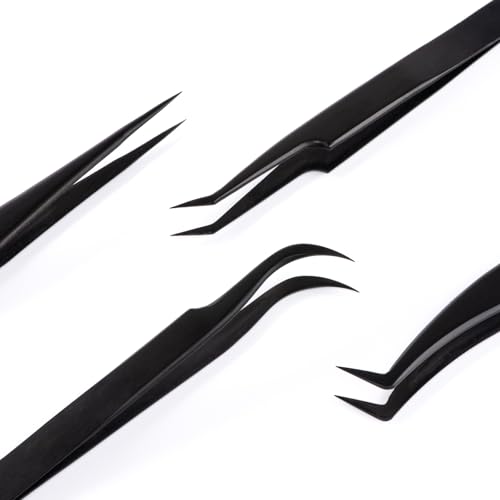 Eyelash Tweezers for Lash Extensions, Professional Lash Tweezers Kit