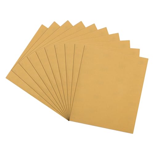 10 Pcs 400 Grit Sandpaper 9 x 11 Inch Sand Paper Alumina Gold - size: 9 x 11 Inch(400 Grit)