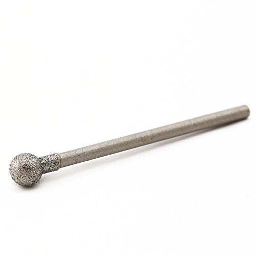 ILOVETOOL 5mm Diamond Ball Burrs Tools for Jewelry Making Gem Stone Pack of 20Pcs - size: Head 5.0mm (3/16")