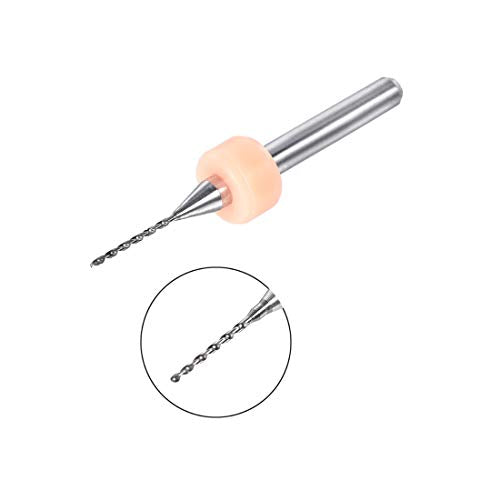 uxcell PCB Drill Bits 0.15mm-1.0mm Tungsten Carbide Rotary Tool Jewelry CNC Engraving Print Circuit Board Micro Drill Bits 1/8 Inch Shank 1 Set (10 Pcs)