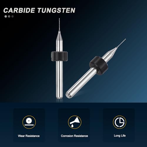 PATIKIL 30 Pack 0.35mm Micro Drill Bits Carbide Tungsten Steel - size: 0.35mm