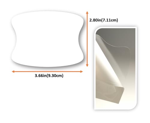 [3M]-6pcs Customized Car Door Handle Cup Protector Made with 3M PPF - color: Clear/6pcs