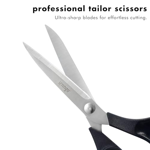 LIVINGO 10.5" Bent Fabric Scissors Tailor Sewing Shears - size: 10.5"