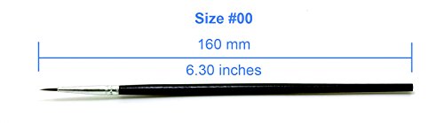 50 Pcs Fine Detail Synthetic Paint Brush Set, Pointed Round Size #00 Small - size: Size #00 (Small)