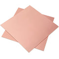 2 Pieces 99.9% Pure Copper Sheet, 6" x 6", 24 Gauge(0.5mm) Thickness, Film Attached Copper Plate, Great for Jewelry, Crafts, modelers - size: 2 Pieces 6" x 6",24 Gauge