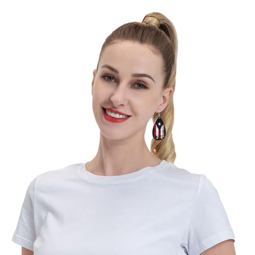 Faux Leather Teardrop Earrings - color: Silver