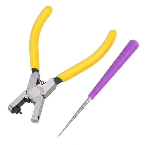Belt Hole Puncher 2 Pcs 2.0mm Leather Punch Tool for Shoes Strap DIY
