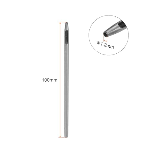 HARFINGTON Hollow Punch for Leather 1.2mm Round Hole Punch Tool for Belt Puncher Carbon Steel Single Punch for Watch Belts Cut Leather Craft Rubber Paper Fabric Plastic Soft Material - size: 1.2mm