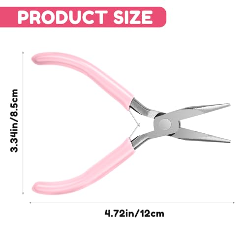 5 Inch Long Nose Pliers Mini Pliers Mini Needle Nose Plier for Jewelry Making, Comfort Grip Handle Craft Plier for Electronics Repair Supplies Wire Beading Hobby